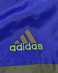 Adidas Vintage Khaki & Blue Retro Zip-Up Padded Hooded Jacket