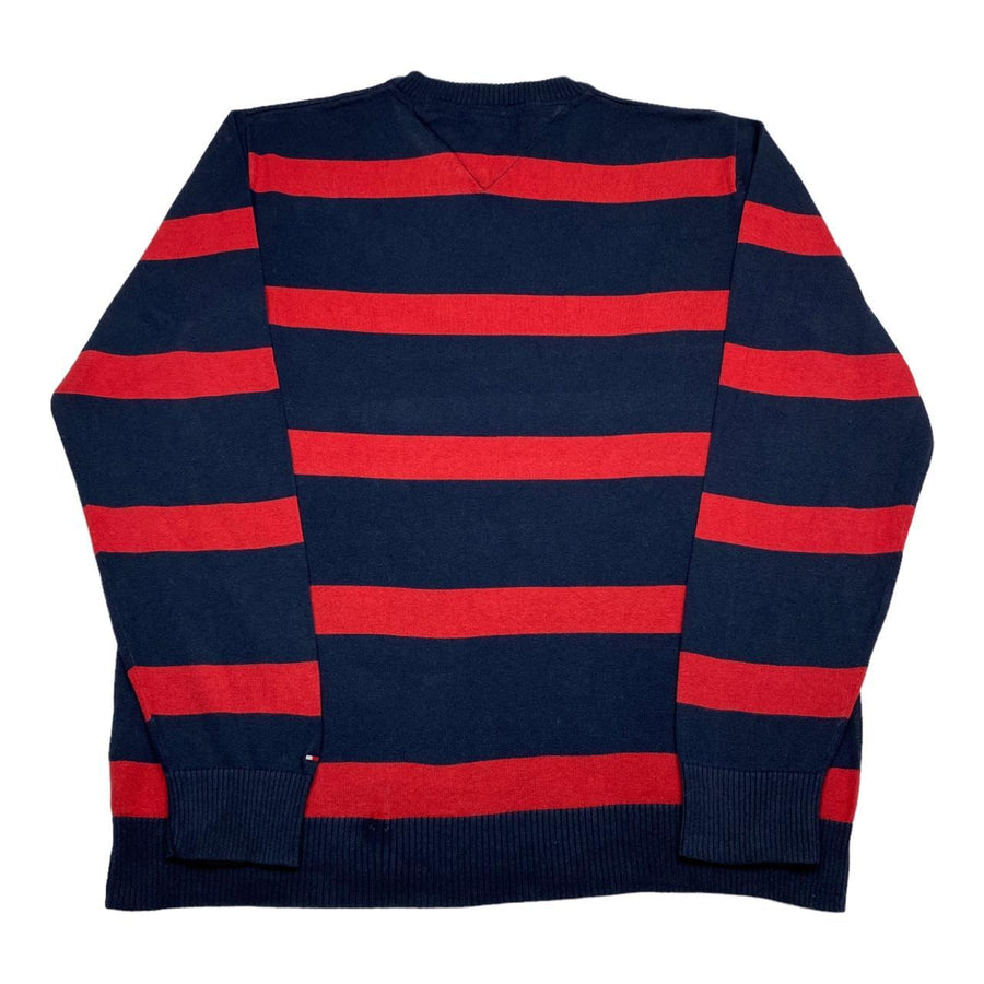 Tommy Hilfiger Vintage Navy & Red Fine Knit Jumper