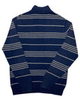 Chaps by Ralph Lauren Vintage Blue & Grey Striped 1/4 Zip Jumper