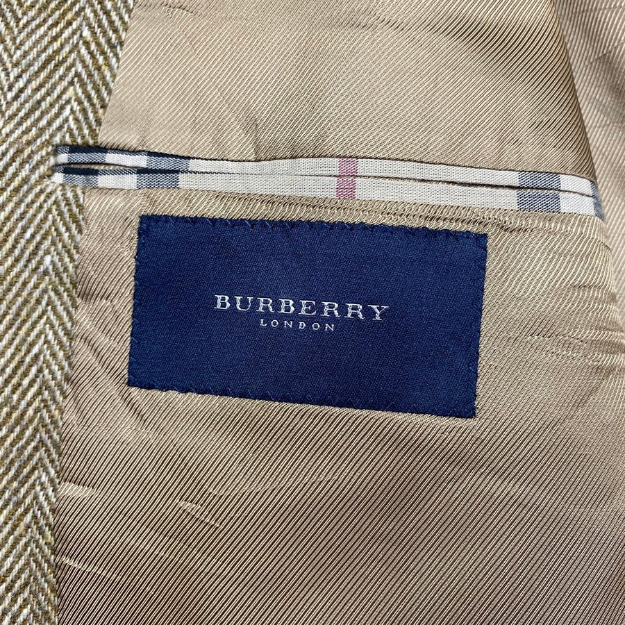 Burberry London Vintage Custom Made Brown Button-Up Blazer
