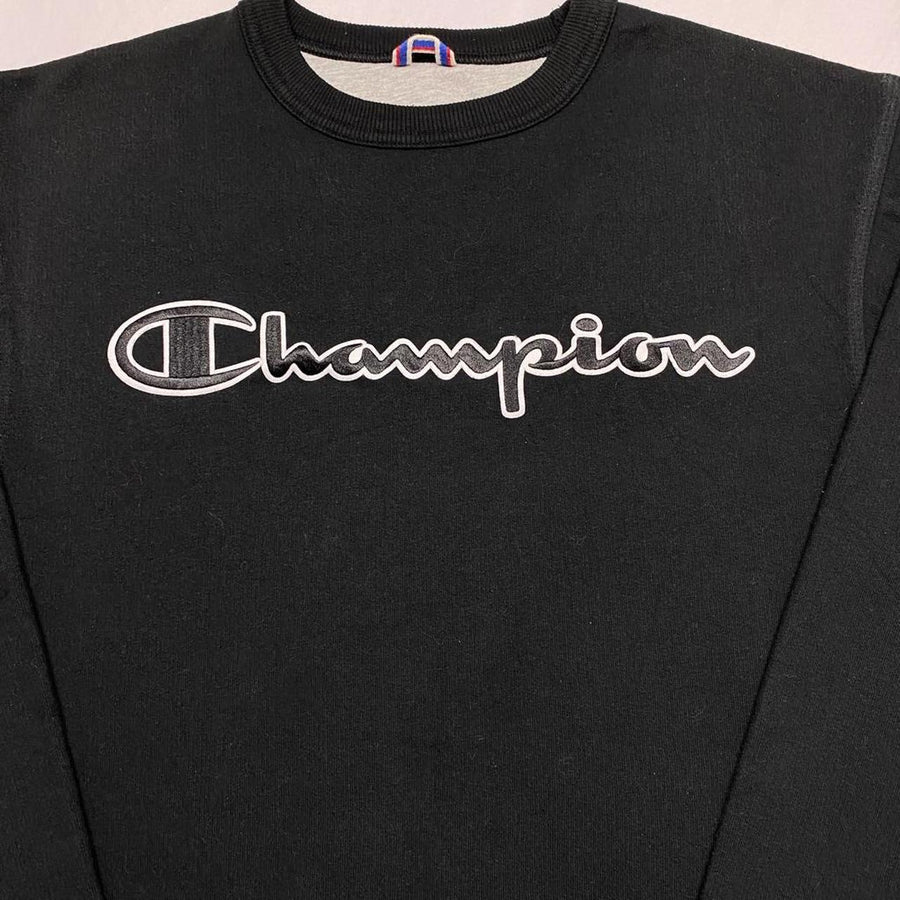 Champion Vintage Black Spellout Sweatshirt
