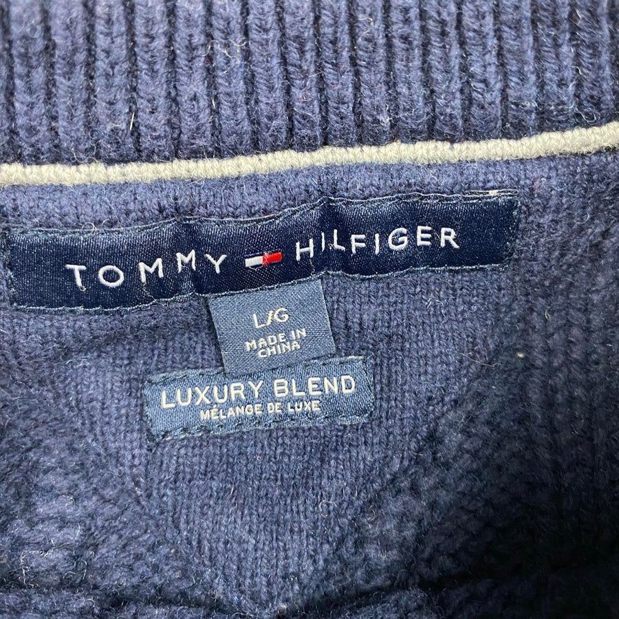 Tommy Hilfiger Vintage Blue Knitted Luxury Blend Jumper