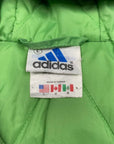 Adidas Vintage Khaki & Blue Retro Zip-Up Padded Hooded Jacket