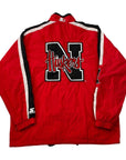 Starter Vintage Red Zip-Up Jacket with Large Spellout Nebraska Huskers Logo to Back