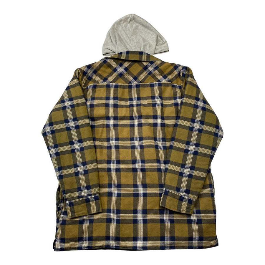 Dickies Vintage Khaki Checked Zip-Up Hooded Jacket