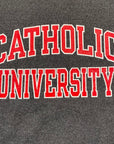 Champion Vintage Dark Grey Catholic University Spellout Sweatshirt