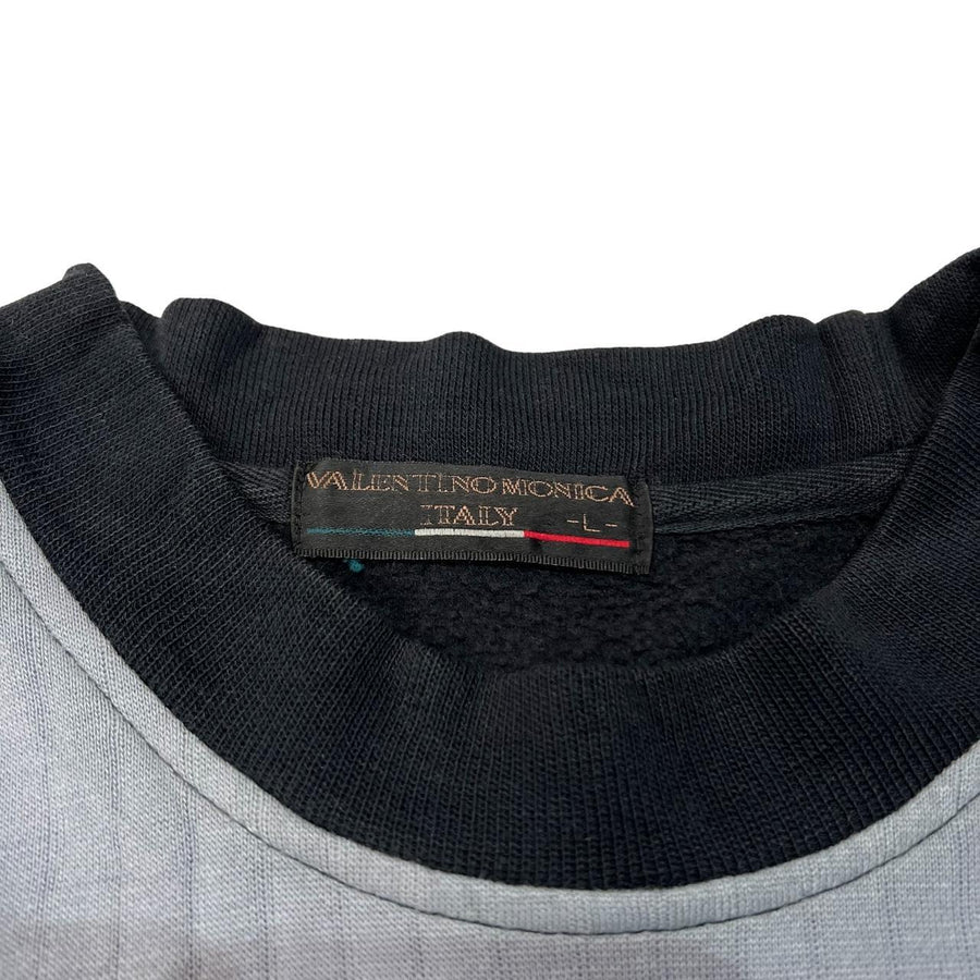 Valentino Monica Vintage 90s Black & Grey Spellout Sweatshirt