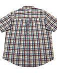 Chaps Vintage Short-Sleeved Checked Shirt - Cream / Red / Blue