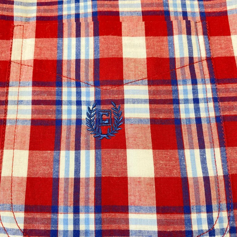 Chaps Vintage Red & Blue Checked Vintage Long-Sleeved Shirt