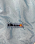 Ellesse Vintage Zip-Up Light Blue & Cream Nylon Retro 80s Track Jacket