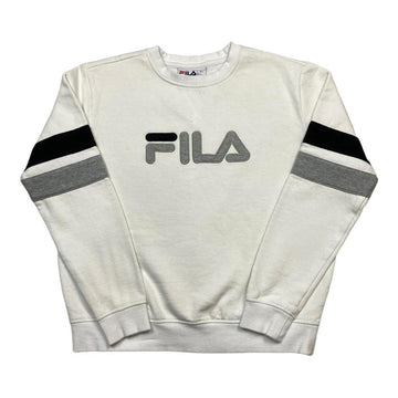 Fila Vintage Off-White Spellout Retro Sweatshirt