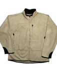 Fila Sports Legacy Vintage Beige Zip-Up Retro Fleece Jacket