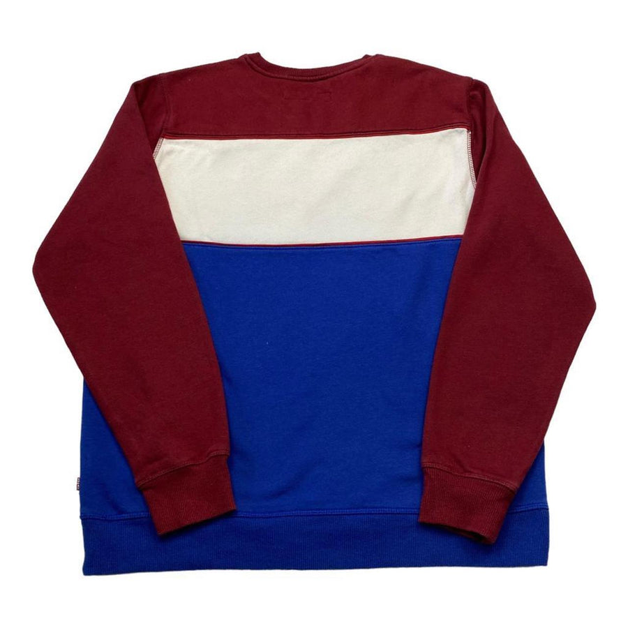 Levi's Vintage Burgundy Blue & Cream Spellout Sweatshirt