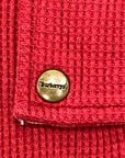 Burberrys Vintage 90s Red Pullover Collared Sweatshirt Jumper