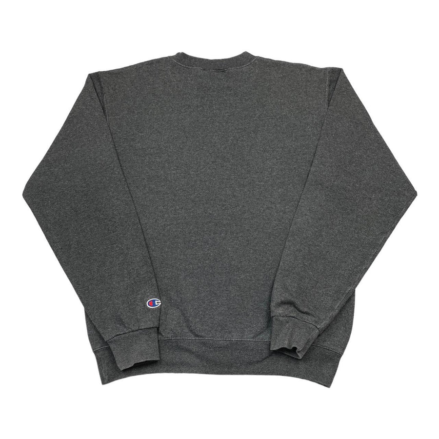 Champion Vintage Dark Grey Catholic University Spellout Sweatshirt