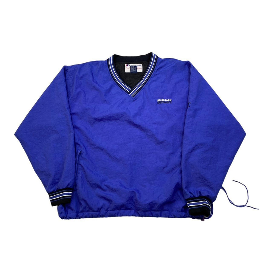 Champion Vintage Blue Lined Retro Pullover Windbreaker