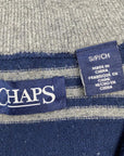 Chaps by Ralph Lauren Vintage Blue & Grey Striped 1/4 Zip Jumper